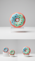 Coral Donut Squishy Toy