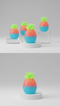 Neon Pineapple Squishy Toy